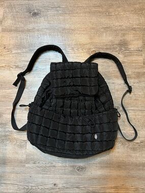 Free people black quilted backpack